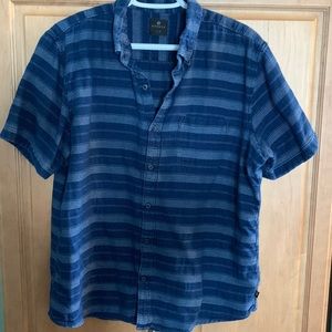 Ripzone blue button up short sleeve shirt
